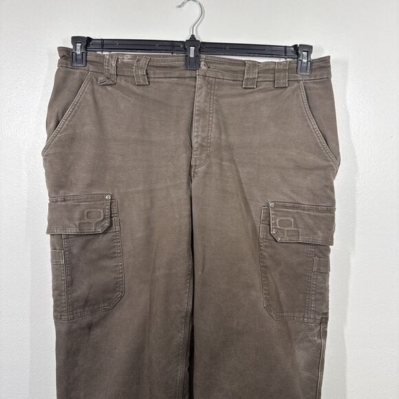 Duluth Trading Flex Fire Hose Cargo Pants 44x30 (42x29) Brown Fleece Lined - Picture 2 of 11
